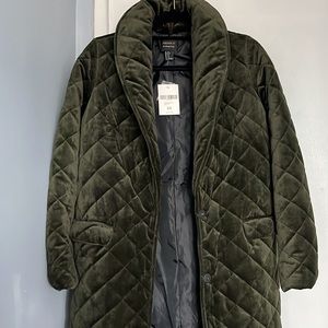 New Long Green Quilt Jacket